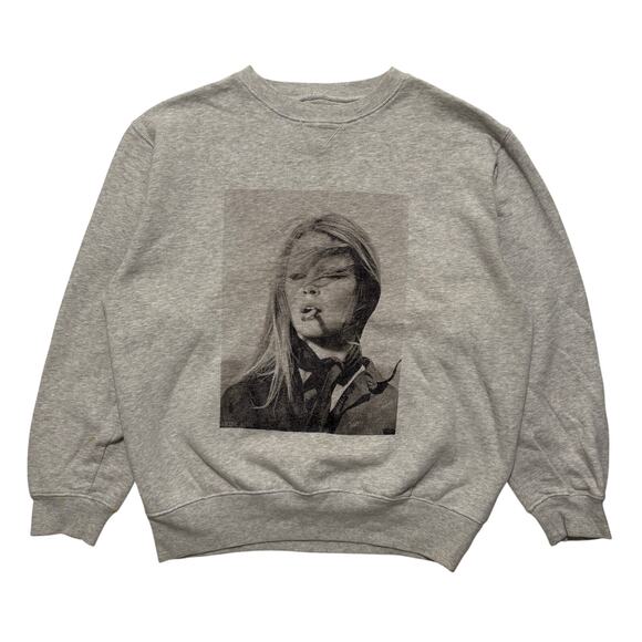 Annie Bing Ramona Bridgitte Bardot Pullover Sweatshirt Gray M - Picture 1 of 6